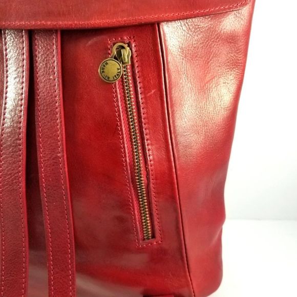 Vera Pelle (Made in Italy) Genuine Leather Satchel Handbag - Picture 5 of 13